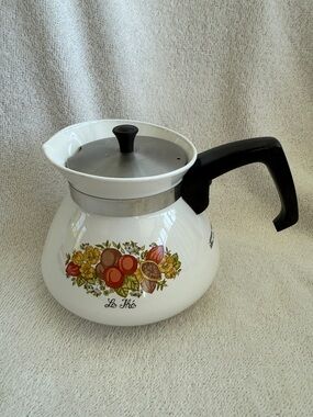 CorningWare Spice of Life 6 Cup Teapot with Lid Vintage